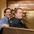 Bill Shell, right, and Wayne Fisher are two of the coordinators of the Jehovah’s Witnesses district ...