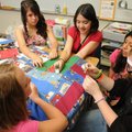 QUILTING KIDS J.O. Kelly Middle School gifted and talented students, clockwise from top left, Diana ...
