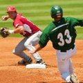 DAVE CRUZ/Special to the Arkansas Democrat-Gazette - 6/5/11 - Arkansas shortstop Tim Carver turns a ...