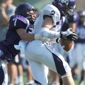 Fayetteville senior Nathan Varady (2) makes a catch in front of junior Anthony Noto on Friday during...