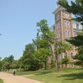 This area in front of Old Main on the University of Arkansas campus will soon get a new service road...
