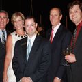 Joe and Kathy Farnan, from left, Walton Arts Center Director of Development Justin DeLille, center P...
