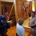  Mary Ann Gunn, left, talks on Saturday with Bobby McDonald with the Washington County Sheriff’s Off...