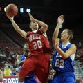  West’s Kikko Haydar from Fayetteville tries to drive past East defender Matt Pierce from Ridgefield...