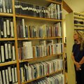 Sarah Lewis, Fayetteville alderwoman, tours the Fayetteville Television Center on Monday with fellow...