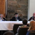  Rabbi Jacob Adler, left, Tevfik Akbulut of the Atlas Foundation and the Rev. Phil Butin of First Un...
