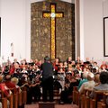 Randy Allison conducts the Bella Vista Lutheran Church’s combined choir and orchestra in a selection...