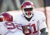 Arkansas defensive tackle Alfred Davis (51) is one of five Razorbacks at the position with starting experience along with junior D.D. Jones, sophomore Byran Jones and seniors Lavunce Askew and Zach Stadther. 