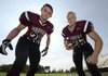 Gentry’s Kolby Rankin, left, and Tanner Coy will be big contributors on both sides of the ball this year for the Pioneers.