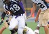 Fayetteville tailback Brice Gahagans carries the ball during a preseason scrimmage Monday Aug. 22, 2011 against Pulaski Academy at Harmon Field. Gahagans was held to nine yards on nine rush attempts against the Bruins.
