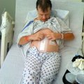 Stephen Richard Birkes examines bandages in his bed at Northwest Medical Center-Springdale. Birkes r...