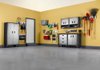 
The ideal garage storage system includes a combination of cabinetry, hooks and racks. 