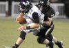 Garrett Kaufman, right, a Bentonville linebacker, was named to the 7A-West Conference All-Conference team.