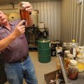 Ron Cox, assistant farm manager for the University of Arkansas, explains part of the process that hi...