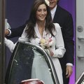 Nancy Shevell with Sir Paul McCartney leaving his house in north London to get married at Marylebone...