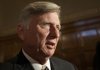 Arkansas Gov. Mike Beebe talks to reporters about state revenues after a news conference in Little Rock, Ark., Tuesday, Aug. 2, 2011. (AP Photo/Danny Johnston)