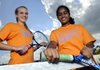 Ellen Lundy, left, and Pratheepa Ravikumar, the Rogers Heritage girls doubles team, are the NWA Media Girls Tennis Doubles Team of the Year.