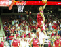 Freshman BJ Young showcases his breathtaking athleticism during Friday night’s “Primetime at the Palace” dunking contest at Bud Walton Arena in Fayetteville.