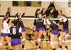 The Fayetteville Lady Bulldogs celebrate their victory over the Bentonville Lady Tigers at Tiger Arena in Bentonville on Tuesday.