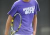 Fayetteville’s Reed Churchill smiles after winning his singles match against Little Rock Central’s Austin Crawford on Tuesday during the Class 7A state championships at the George M. Billingsley Tennis Center on the University of Arkansas campus. Go to <a href="http://www.nwaonline.com/photoreprints">nwaonline.com/photoreprints</a> to see more photos.