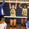 Kelsey Parks, left, Bentonville senior and Ariel Hornsby defend against the Rogers High Lady Mountie...