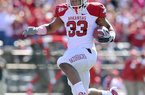 Arkansas running back Dennis Johnson finished with a career-high 160 yards on 15 attempts, including a 52-yard touchdown run. “I’m thinking, ‘Just get the first down,’ ” Johnson said. “Then when I see the way the hole’s opening up, I said, ‘Go get a touchdown.’ ” Johnson also had two receptions for 14 yards. 