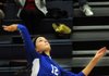 Allie Krabbenhoft, of Rogers High School, goes up for a kill Tuesday at War Eagle Arena in Rogers during the second set of the match against town rivals, Rogers Heritage High School. Rogers won the match, 3-2.