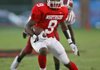 #9 Shaquille Jones of Northside turns up field after catching a first quarter pass.