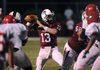Will Whatley, Springdale High quarterback, passes to an open receiver on Oct. 14 against Fort Smith Northside at Jarrell Williams Bulldog Stadium. Whatley led the Red’Dogs to a 48-36 victory, breaking their sixgame losing streak.
