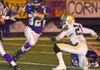 #32 Asher Ree of Ozark picks up a first down during the first half.
