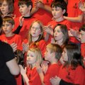 PATRIOTIC PERFORMANCE Students at Old High Middle School in Bentonville sing a patriotic song Thursd...