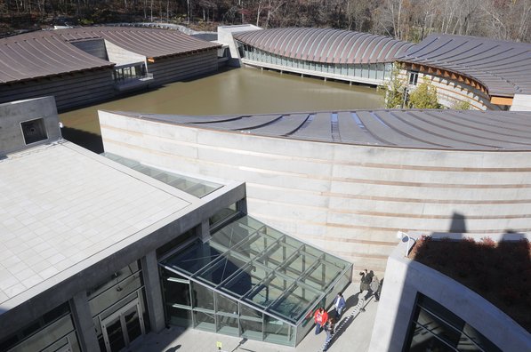 
                               
                                  Photo by Justin Wedgworth&mdash;
                               
                           
                           Visitors make their way Friday, Nov. 11, 2011, to the Crystal Bridges Museum of American Art in Bentonville.