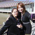 Anita Posey, right, takes a photograph with her mother, Helena Pittman, both of Bentonville, during ...