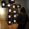 Nam June Paik's "John Cage Robot II" welcomes visitors to the Wonder World exhibition on Friday, Nov...