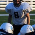 Springdale Har-Ber linebacker Seth Banks works out during practice Wednesday at the school’s practic...
