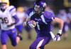 STAFF PHOTO ANDY SHUPE - Fayetteville senior receiver Brad Culp heads to the end zone through the Little Rock Catholic defense after making a catch for a 43-yard touchdown pass Friday, Nov. 11, 2011, at Harmon Field. Go to photos.nwaonline.com to see more photos.