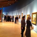 The galleries are busy but not full.