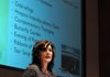 Diya LeDuc, director of clinical services for Circle of Life Hospice, speaks about the ways the organization supports patients and staff members during the International Faith & Spirit at Work Conference on Monday.
