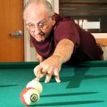 Reggie Spicer practices to stay in top form at the Benton County Senior Center in Bentonville
on Mo...