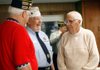  
Jake Greeling (from left) and Norvil (cq) Lantz (cq) talk with Charley (cq) Loucks inside the American Legion Post 341 in Bella Vista on Thursday, Nov. 17, 2011. Loucks celebrated his 100th birthday on Wednesday and the Post held a part for him on Thursday marking the milestone age.