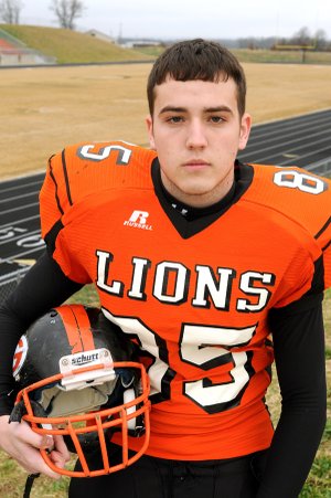 Brandon Meek, senior linebacker, is one of the top tacklers for the Gravette Lions. Meek also came up with a key interception in the Lions’ playoff victory Friday at Warren.