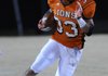 Darrick Strzelecki, Gravette quarterback, runs downfield Friday during the Class 4A quarterfinals game.
