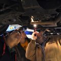 Dempsey Brown, instructor at Northwest Technical Institute, right, shows students, from left, Gary S...