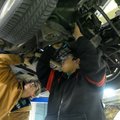Zay Lynn, right, and James Graham work on measuring voltage on a circuit in the Northwest Technical ...