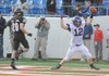 Fayetteville senior tight end Tyler Tuck, right, celebrates after catching the go-ahead 2-point PAT in the end zone in front of the Bentonville defense Saturday, Dec. 3, 2011, in the Class 7A state championship game in War Memorial Stadium in Little Rock.