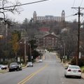 Old Main is seen from a parking lot off of West Street near West Lafayette Street in Fayetteville. D...