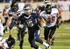 Drew Morgan had 6 catches for 161 yards and 4 touchdowns, 1 rush for 14 yards, 1 kickoff return for 52 yards, 9 tackles, 2 sacks, 3 tackles for loss and a forced fumble. 