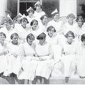 Fayetteville City Hospital student nurses pose for a photo around 1926. Ruth Riley, the first admini...