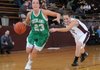 Caitlyn Johnson, Greenland High School, left, blows past Jordan Olds of Gentry on Tuesday at Gentry High School.