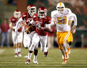 With three punt returns for touchdowns this year, Arkansas’ Joe Adams (3) was named the all-purpose player on The Associated Press second team Wednesday.